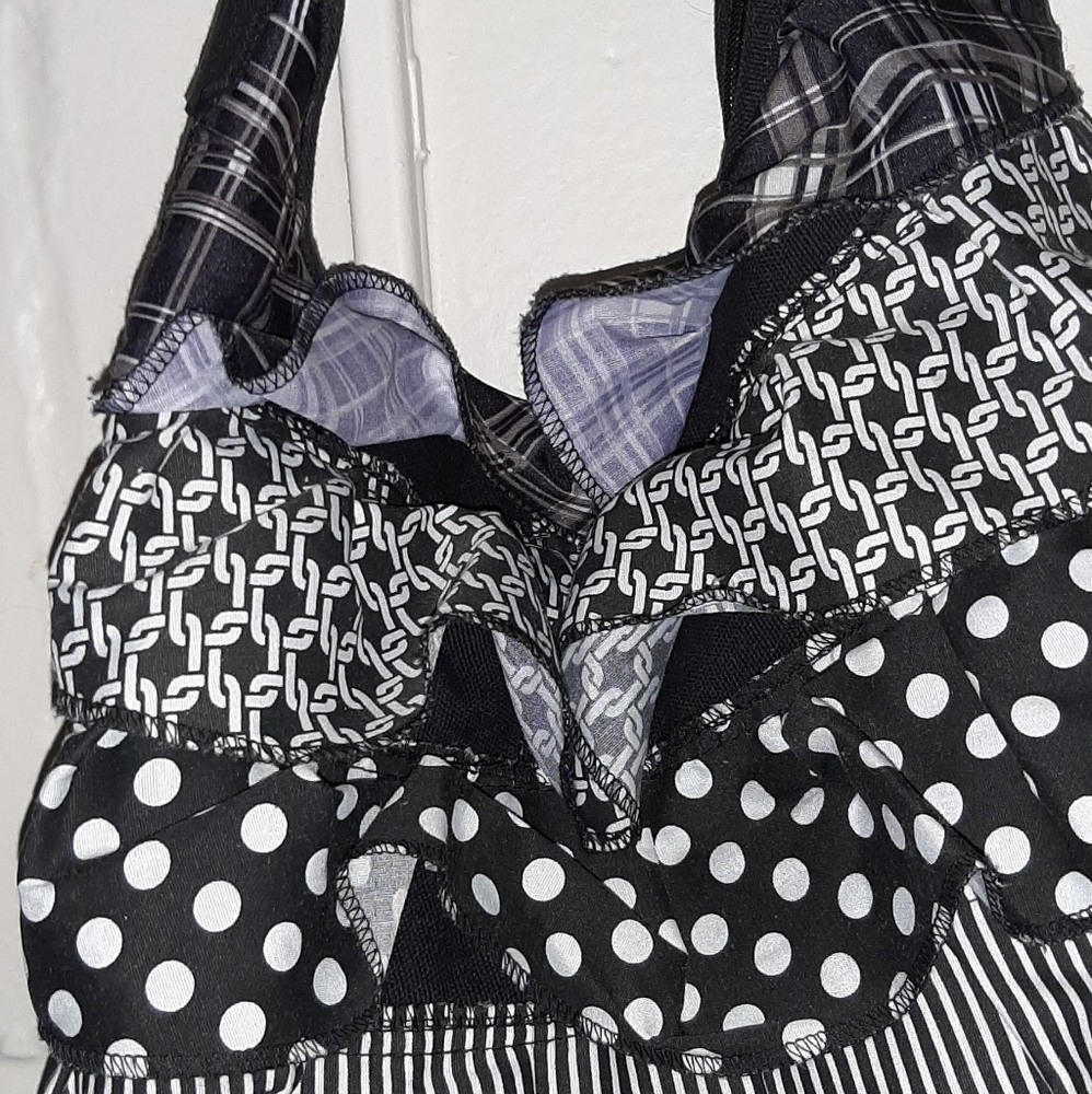 Black and white purse